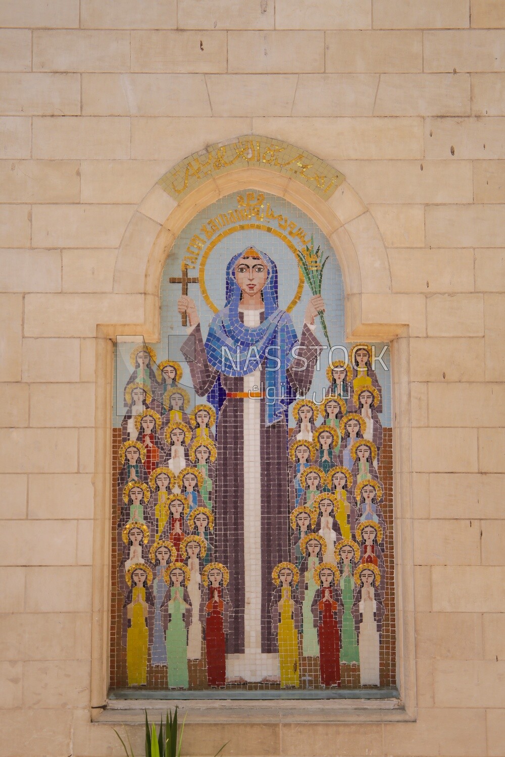 Detail of mosaic at Saint Virgin Mary&#39;s Orthodox church, History, Tourism in Egypt