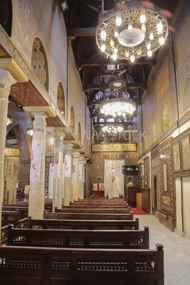 View from inside the hanging church, History, Tourism in Egypt