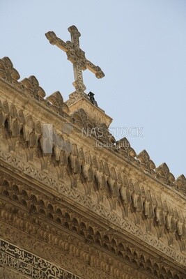 Stone cross on top of a Church, History, Tourism in Egypt