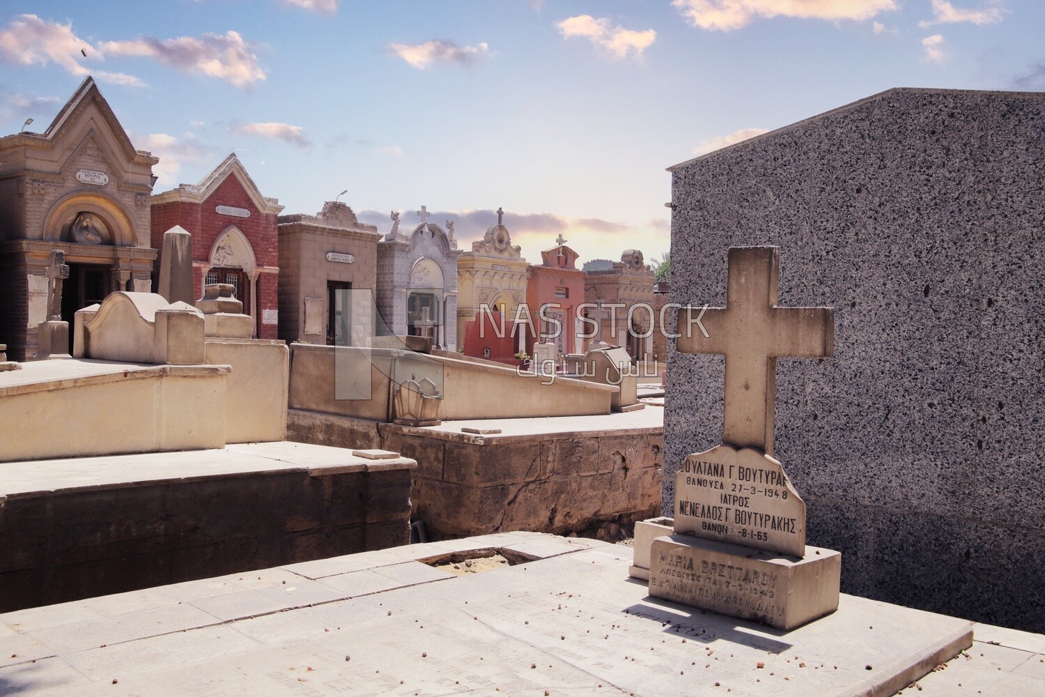 View of the Christian cemeteries in the coptic cairo district, History