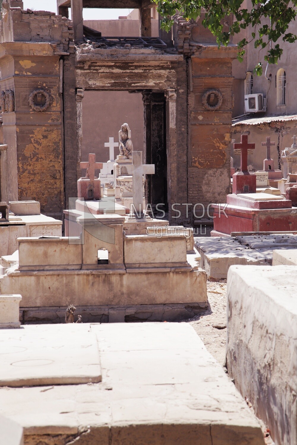 View of the Christian cemeteries in the coptic cairo district, History