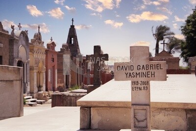 View of the Christian cemeteries in the coptic cairo district, History