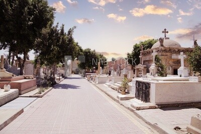 View of the Christian cemeteries in the coptic cairo district, History