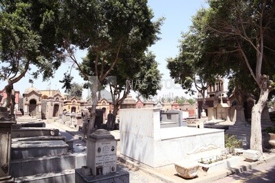 Coptic Christian cemetery in Cairo,Egypt