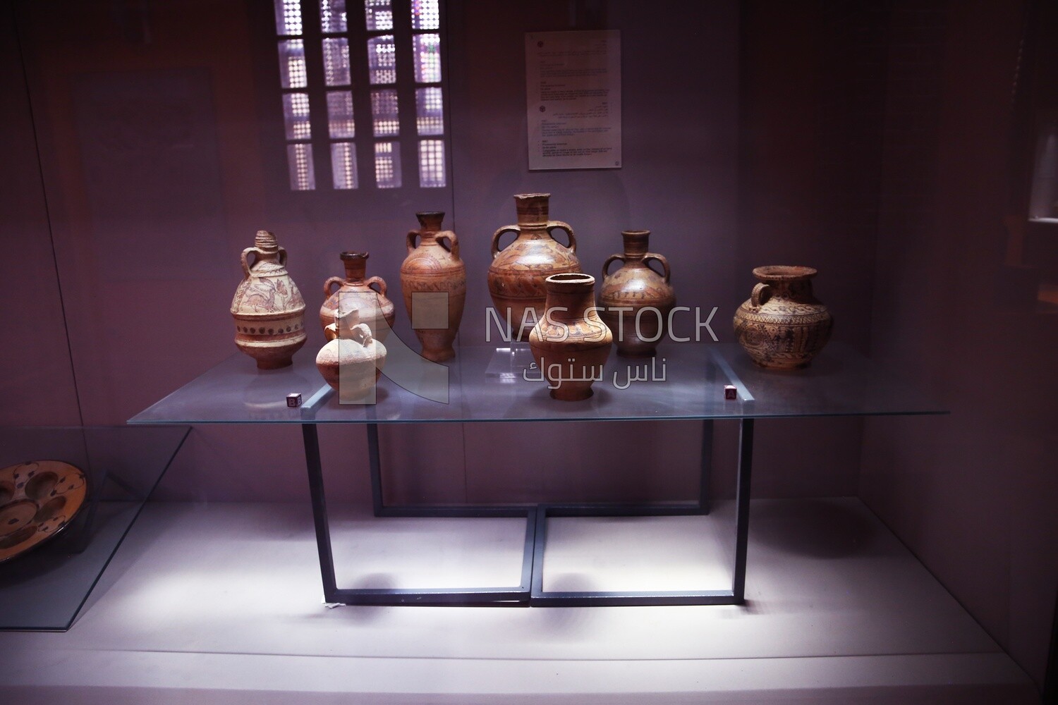 Archaeological utensils displayed inside the Coptic Museum, Egypt