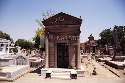 Tombstone in the Greek cemetery ,Cairo, Egypt