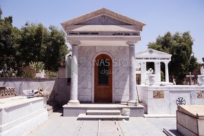 Christian gravestone in the Greek cemeteries Cairo ,Egypt,