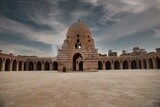 Ahmed Ibn Tulun Mosque from the inside in Cairo, Egypt