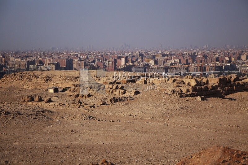 Cairo City view from Pyramids. Egypt