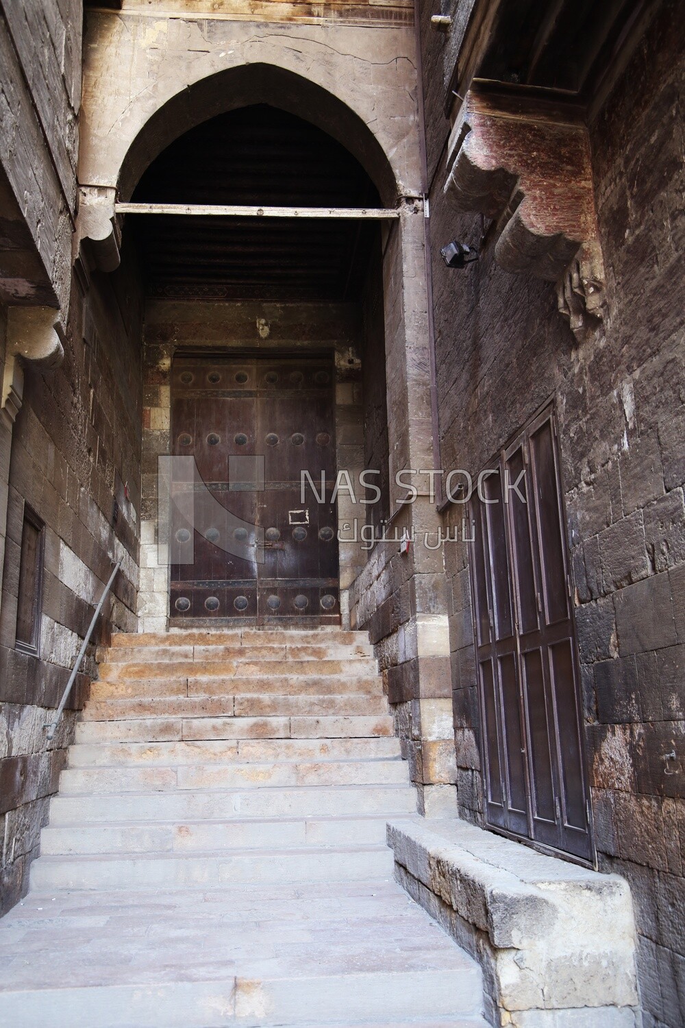 One of the doors of Al-Kritliya House, Cairo, Egypt.