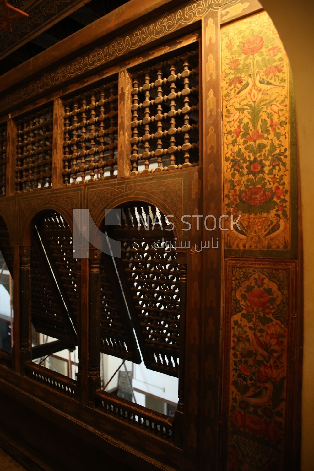 Mashrabiya in the Gayer Anderson Museum,Cairo, Egypt.