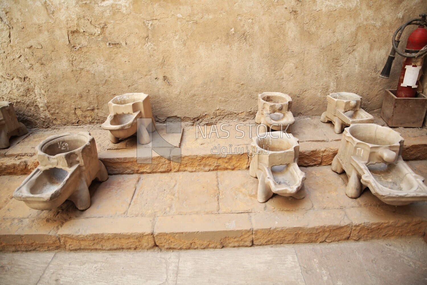 Exhibits in the Al-Kritliya House from the inside, Cairo, Egypt.