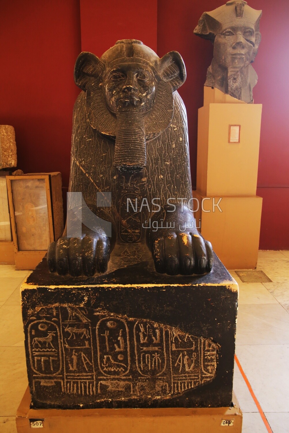 Statue of Amenemhat III in the form of the Sphinx, Egypt.