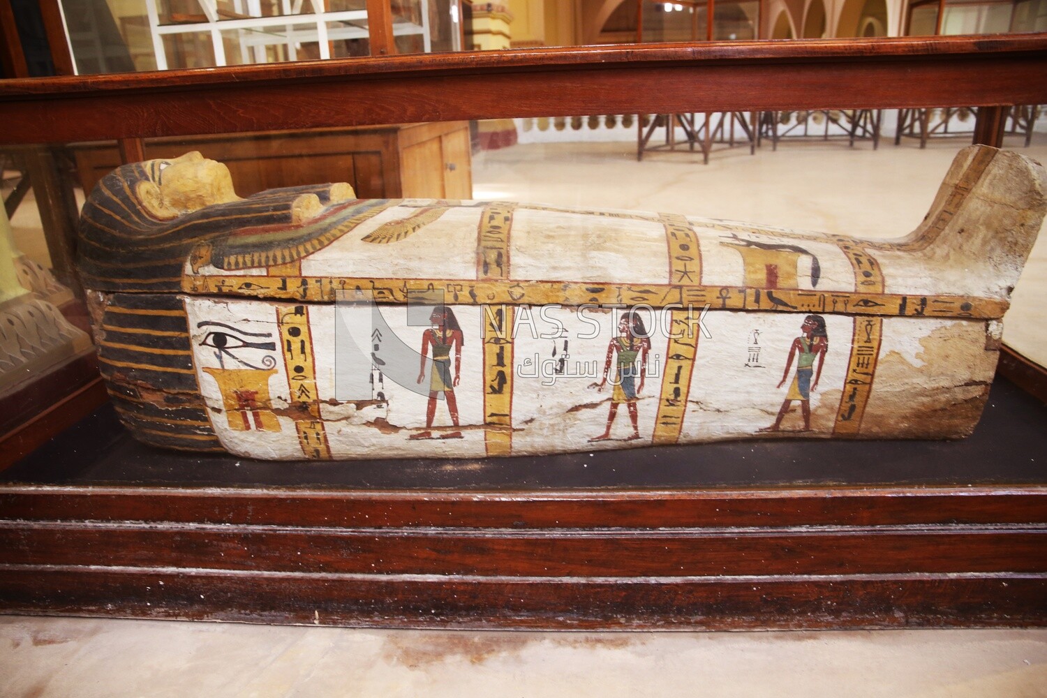 Mummy&#39;s coffin is located in the Egyptian Museum, Egypt.