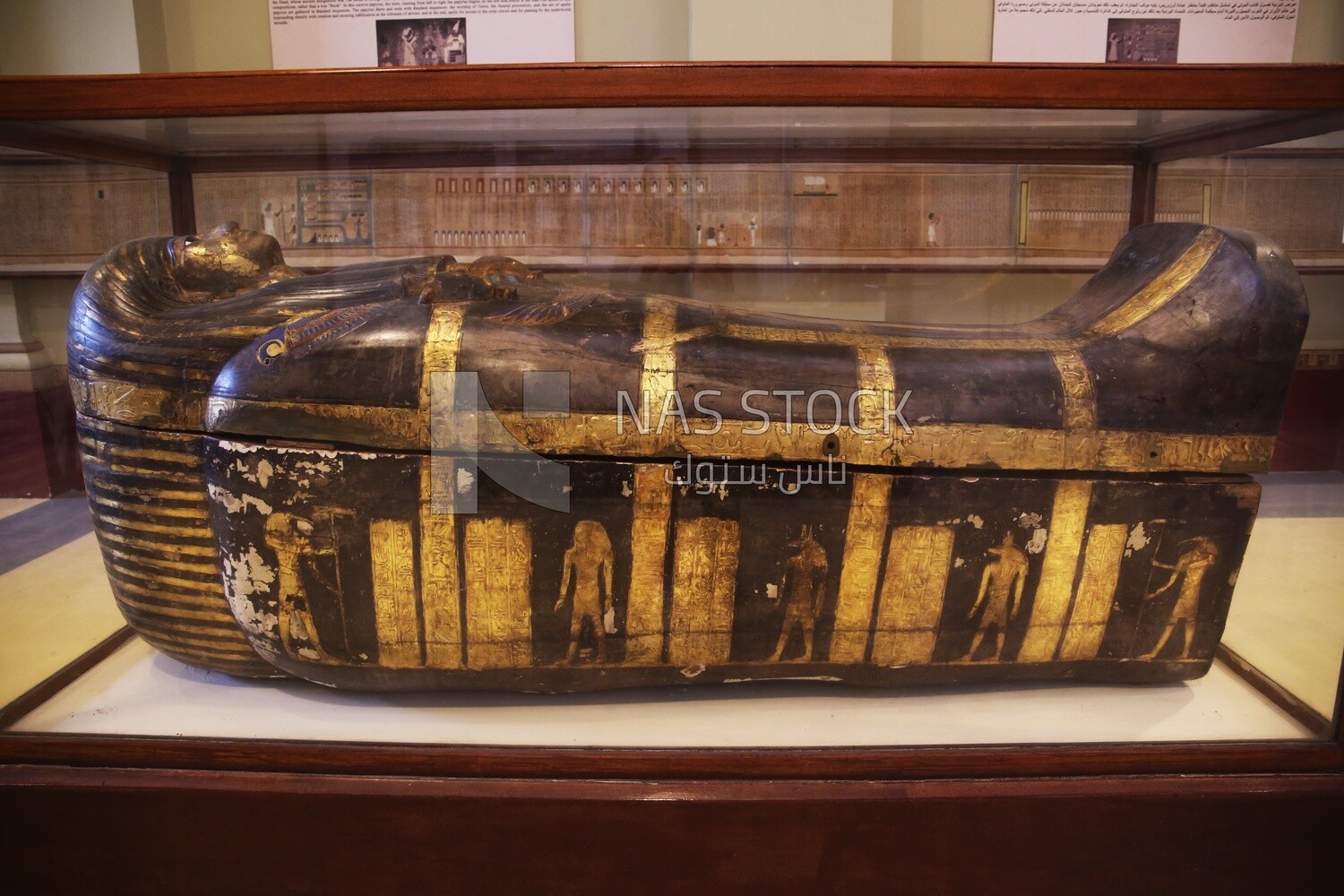 mummy&#39;s coffin is displayed in the Egyptian Museum, Egypt.