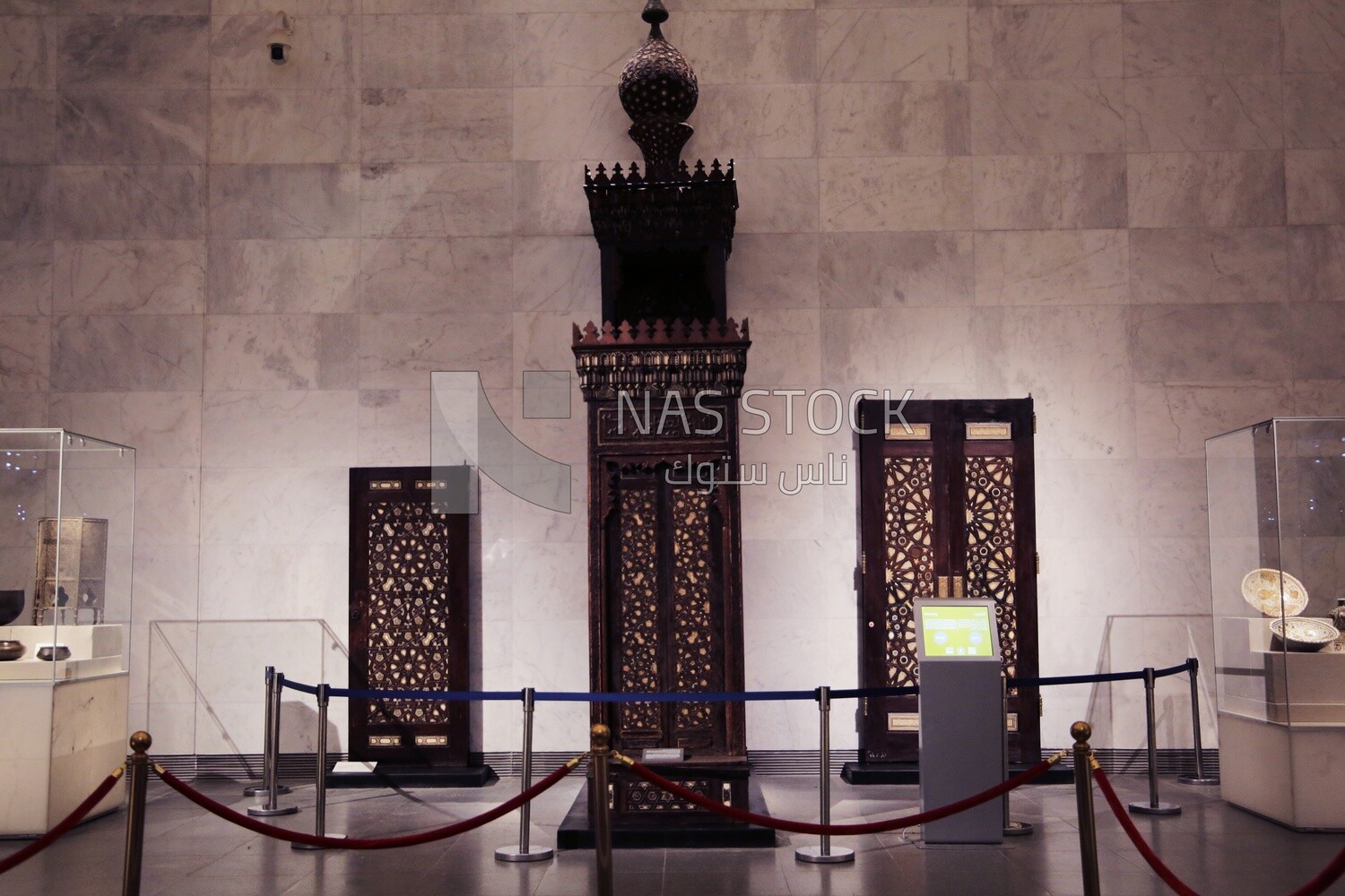 Arabesque pulpit and door, National Museum of Civilization, Egypt