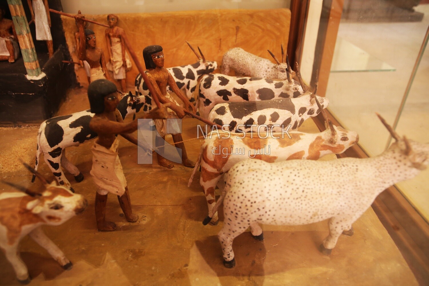 Model showing farmers in ancient Egypt,Egyptian Museum