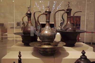 Copper jugs ,National Museum of Civilization, Cairo, Egypt