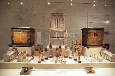 Some Pharaonic furniture, National Museum of Civilization, Cairo, Egypt