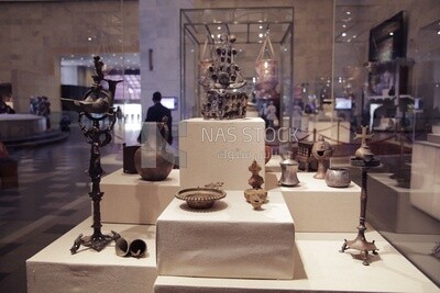 Exhibits and artifacts at the National Museum of Civilization, Cairo, Egypt