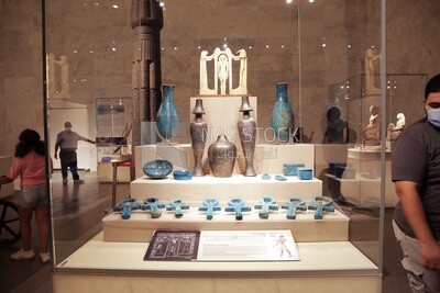 Pharaonic statues and archaeological artifacts in the National Museum of Civilization, Cairo, Egypt,