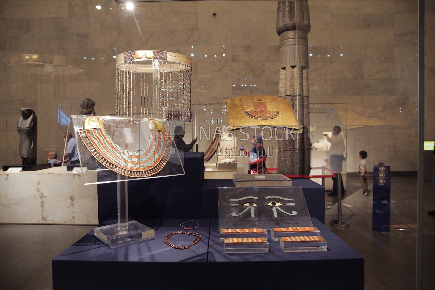 Collection of the jewelry of Princess Neferuptah, National Museum of Civilization ,Cairo. Egypt