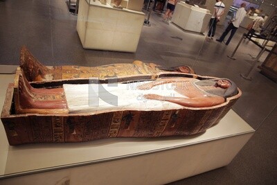 Coffin in National Museum of  Civilization, Cairo, egypt