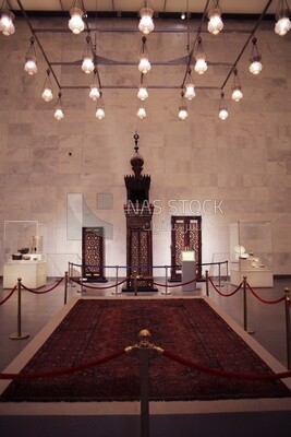 Exhibits and artifacts at the National Museum of Civilization, Cairo, Egypt