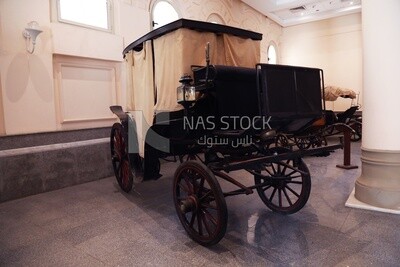 Chariot on display at the Royal Carriage Museum in Cairo, Egypt.