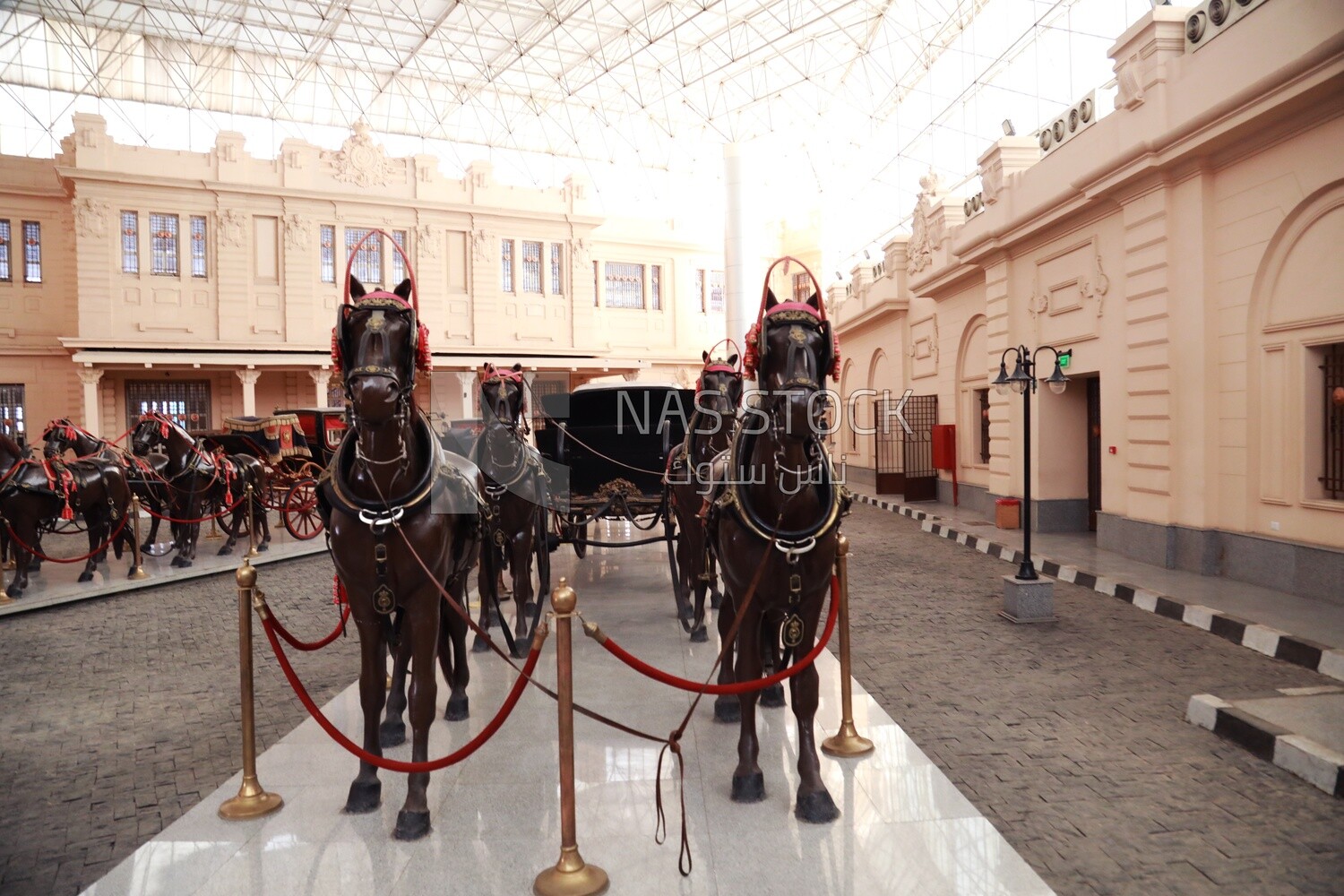 Main hall of the Royal Vehicles Museum , Cairo, Egypt
