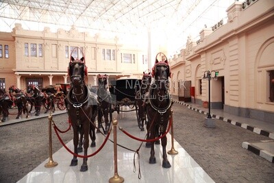 Main hall of the Royal Vehicles Museum , Cairo, Egypt