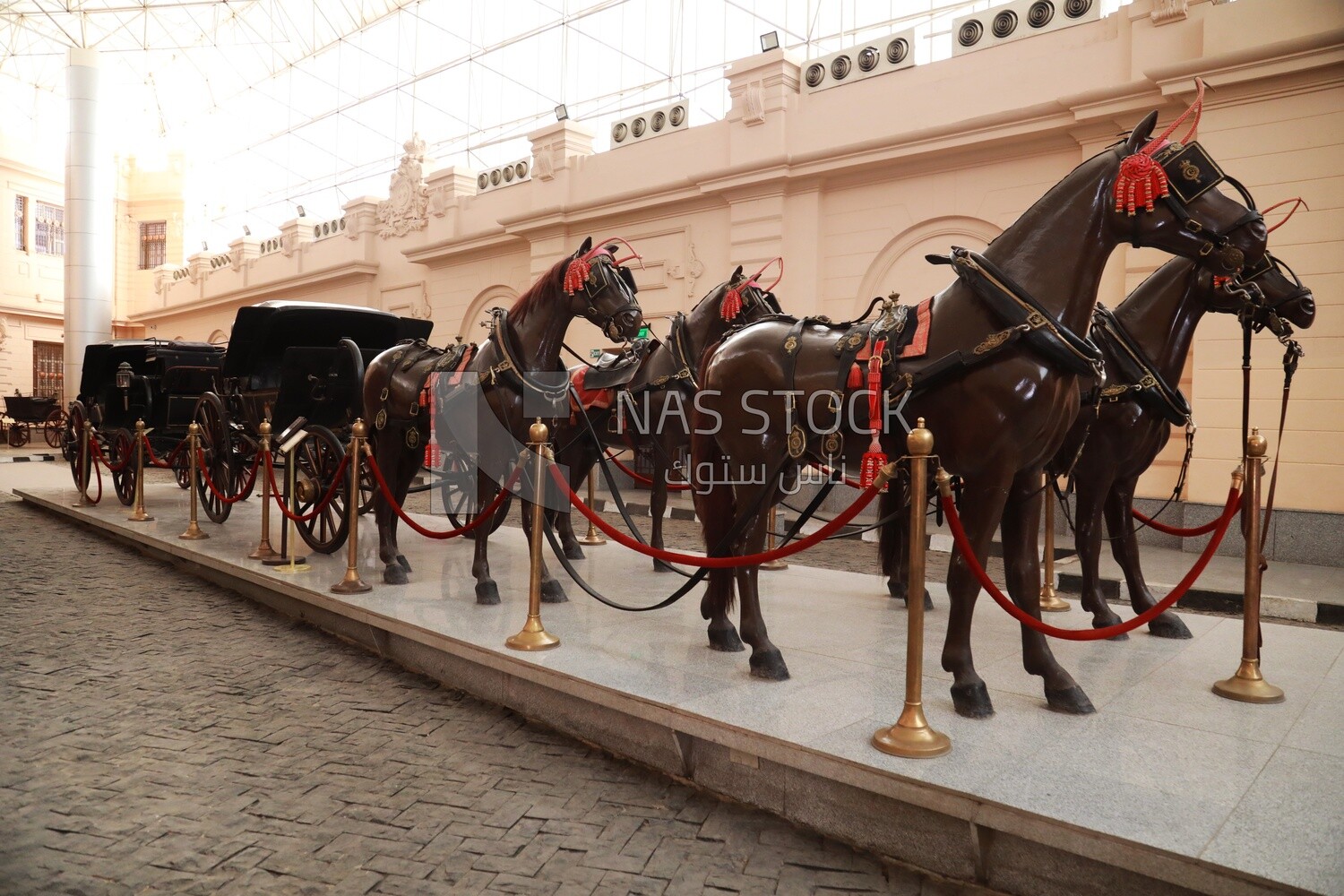 Main hall of the Royal Vehicles Museum , Cairo, Egypt