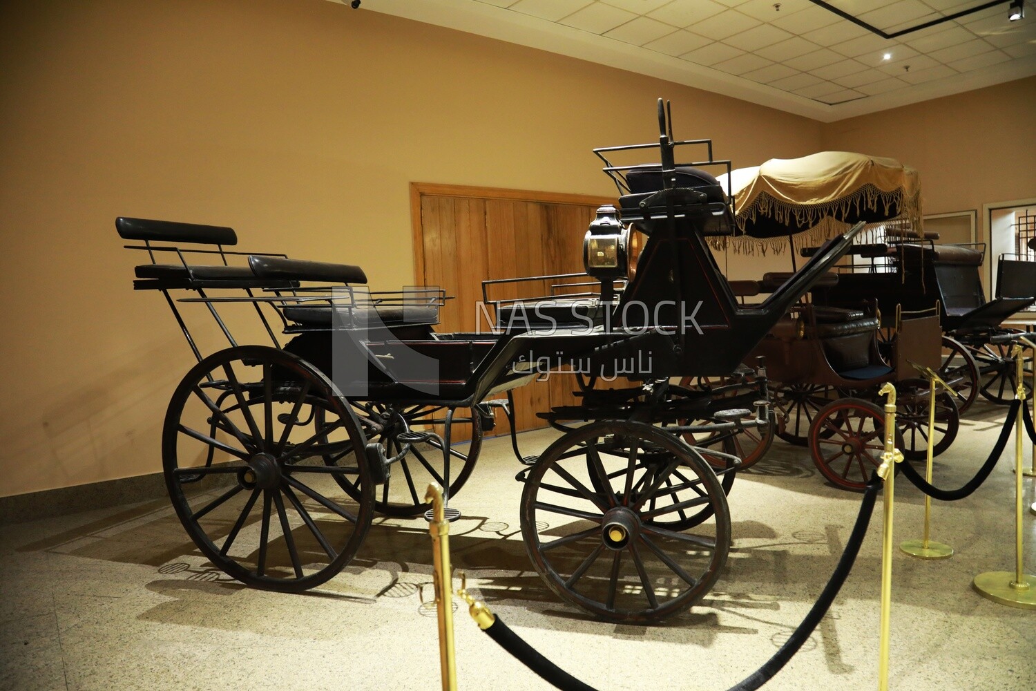 Nineteenth-century carriage on display at the Royal Chariot Museum, Cairo, Egypt.