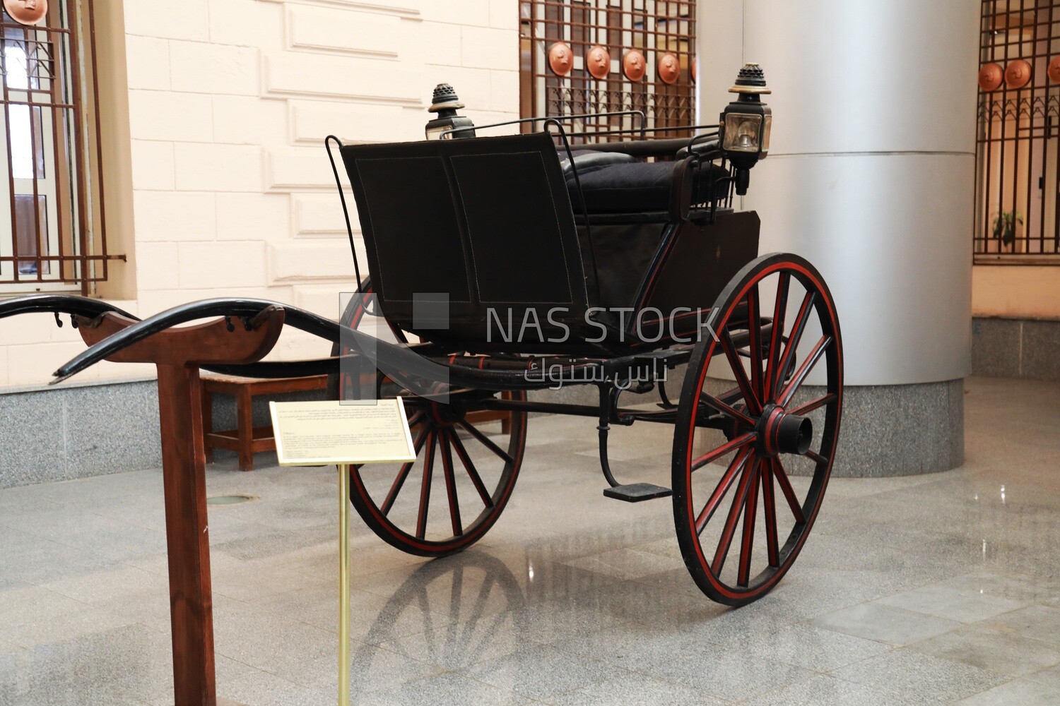 Carriages on display at the Royal Chariot Museum, Cairo, Egypt.