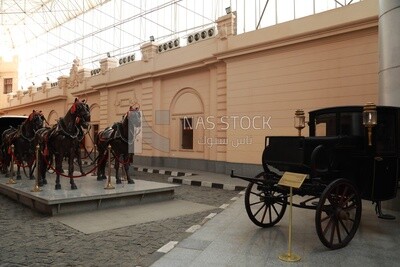 Main hall of the Royal Vehicles Museum , Cairo, Egypt