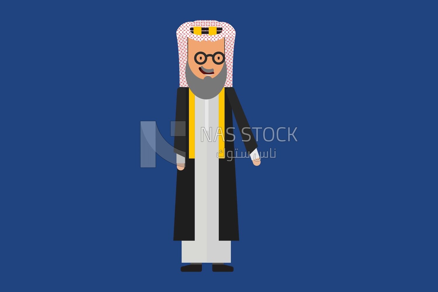 Character of a gulf man, Vector Illustrator