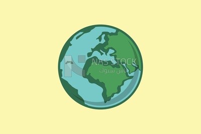 The globe, icons and templates, vector illustrator