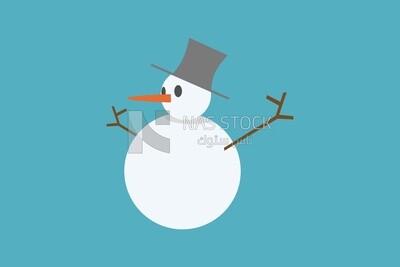 View of a snowman, icons and templates, vector illustrator