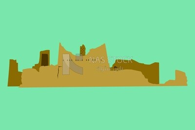 View of a building, icons and templates, vector illustrator