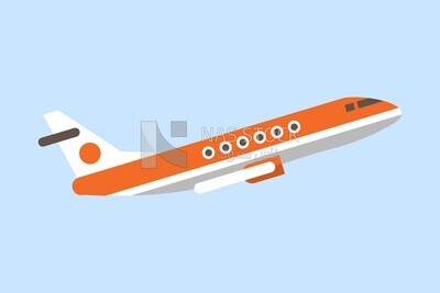Plane Flying in the Sky, icons and templates, vector illustrator