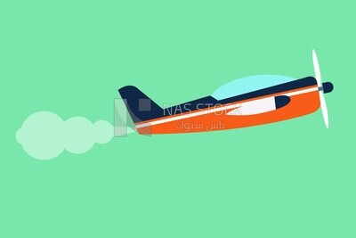 Plane Flying in the Sky, icons and templates, vector illustrator