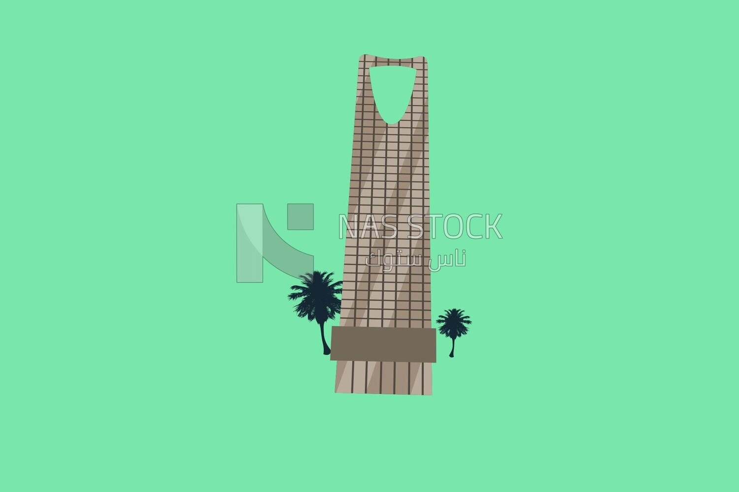 View of the kingdom center icon, icons and templates, vector illustrator
