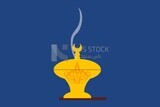 View of a censer, wallpaper, Illustrator vector