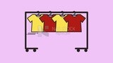 Clothes hanging on the clothes rack, icons and templates, vector illustrator