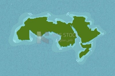 Green world map, icons and templates, vector illustrator