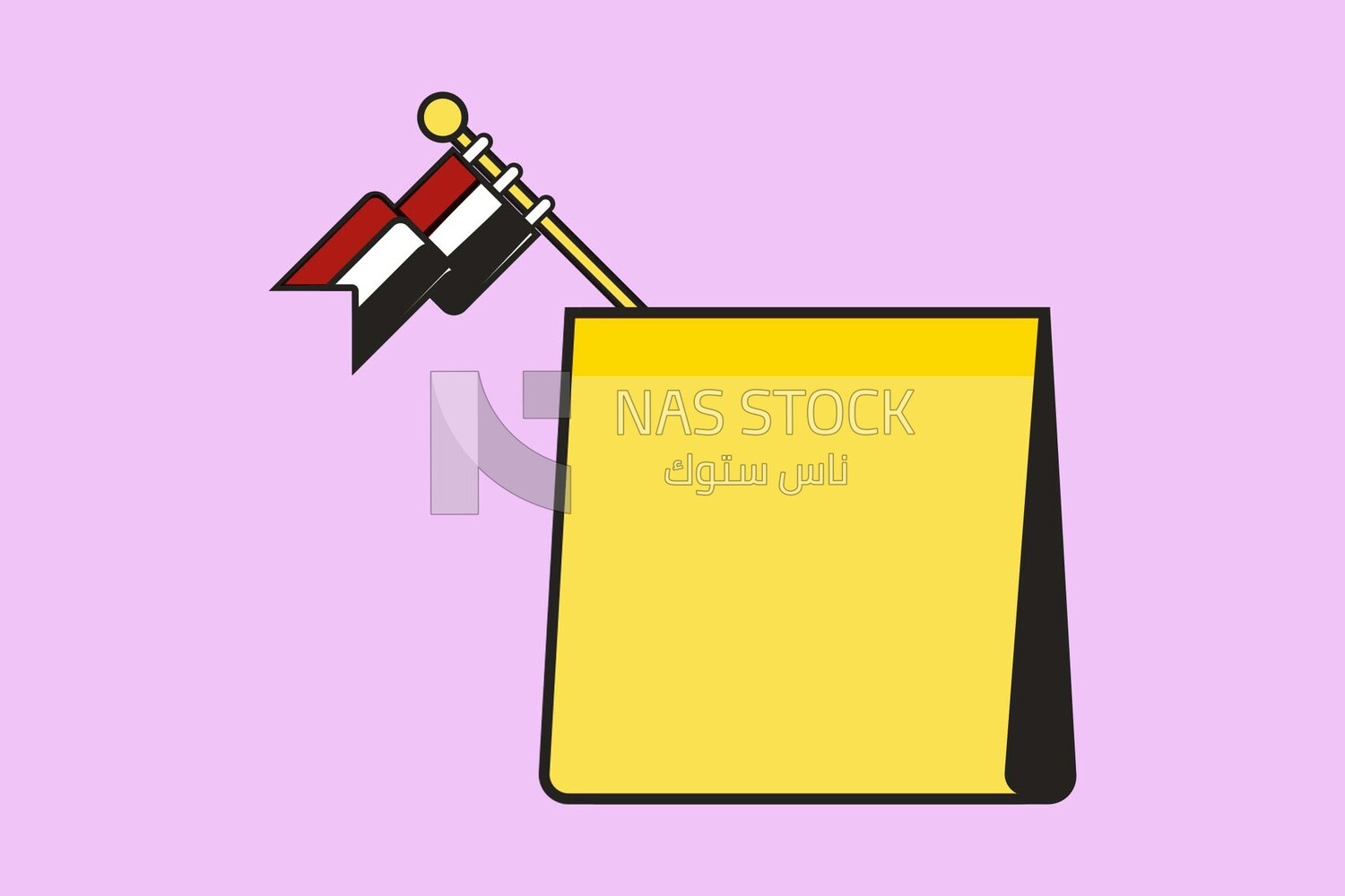 Yellow bag with the flag of Egypt, icons and templates, vector illustrator