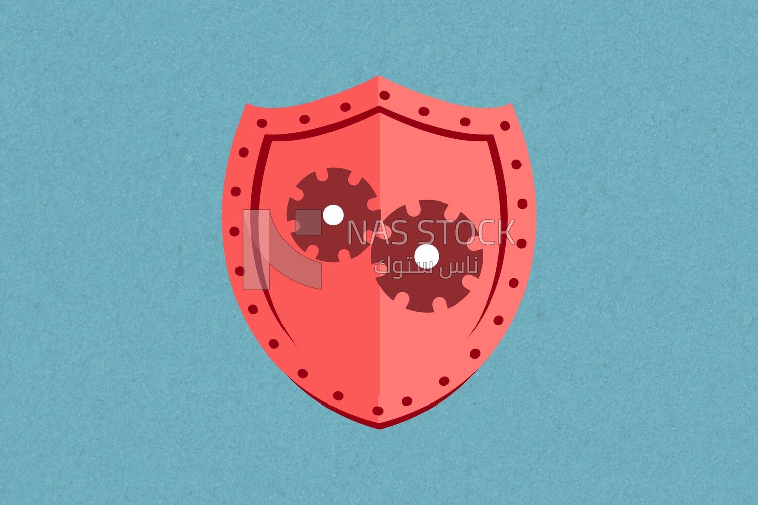 Shield with a settings icon in it, icons and templates, vector illustrator