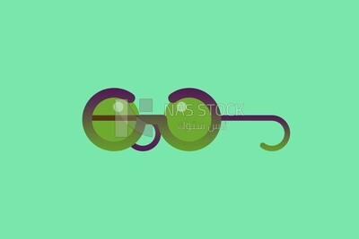 Glasses, icons and templates, vector illustrator
