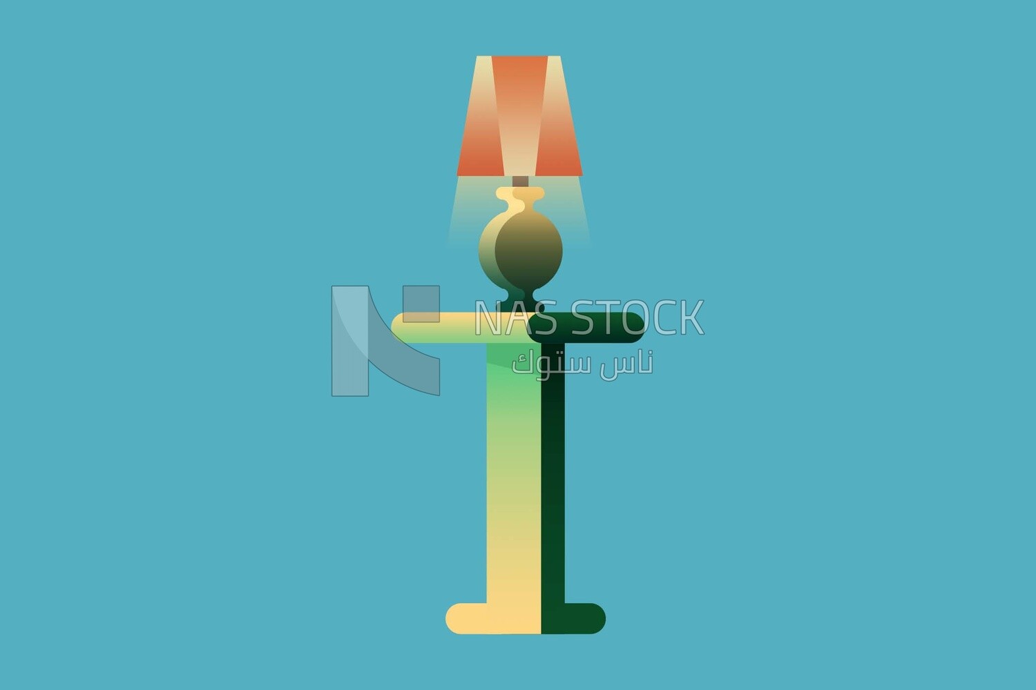 Desk lamp, icons and templates, vector illustrator