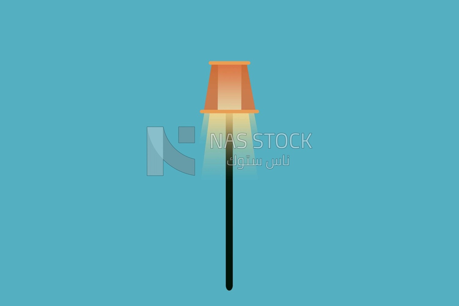 Floor lamp, icons and templates, vector illustrator